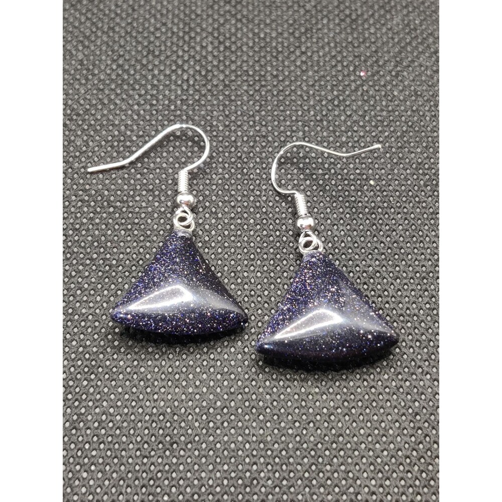 Sparkling Blue Sandstone Earrings